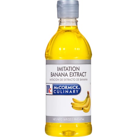 McCormick Culinary Imitation Banana Extract 1 Pint Bottle, PK6